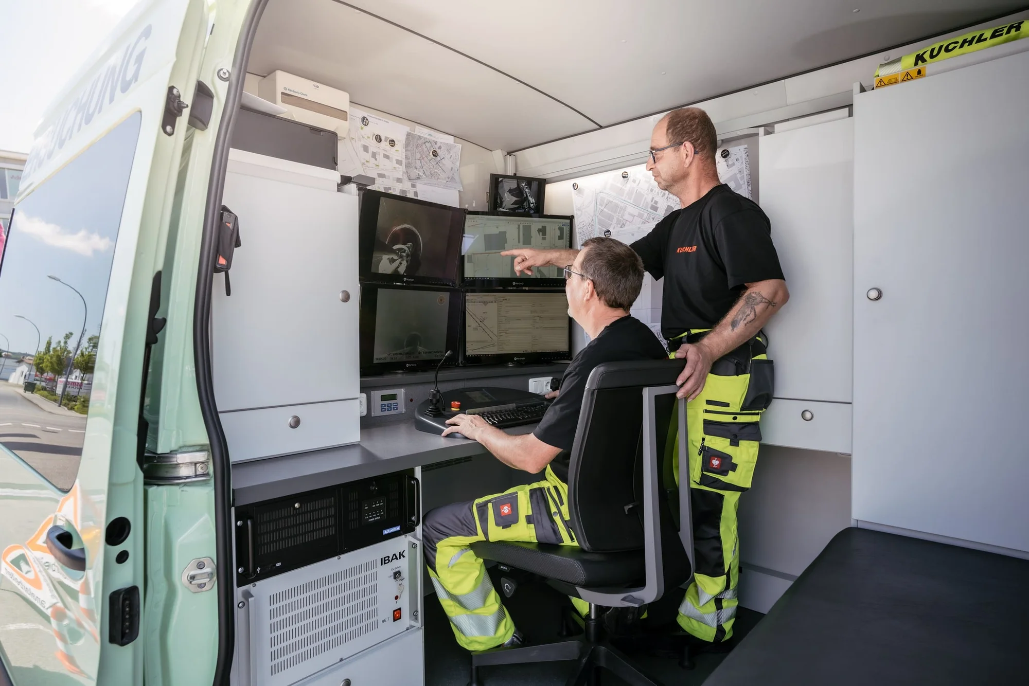Ablauf von Saugbaggerarbeiten in Frankfurt
